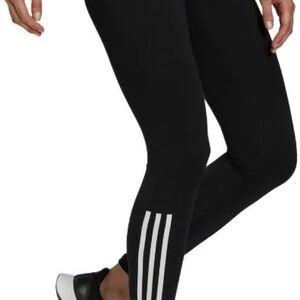 Adidas Black Leggings with Iconic Stripes